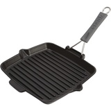 Staub Grillpfanne 24 x 24 cm schwarz mit Ausgiessnase