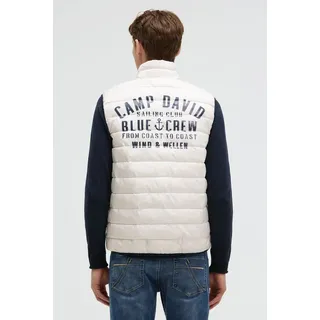 CAMP DAVID Steppweste mit elastischem Saumabschluss weiß 4XL (66/68)