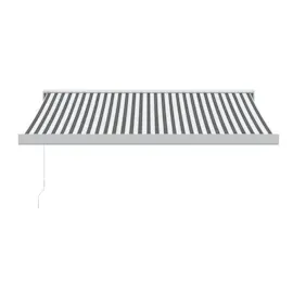 vidaXL Markise Einziehbar Anthrazit und Weiß 3x2,5 m Stoff & Aluminium