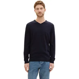 Tom Tailor V-Ausschnitt-Pullover Blau S