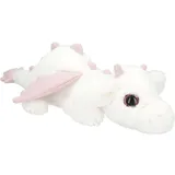 DEPESCHE 13427 TOPModel - Kuscheltier Drache Weiß, ca. 50 cm großes Plüschtier mit rosa Flügeln