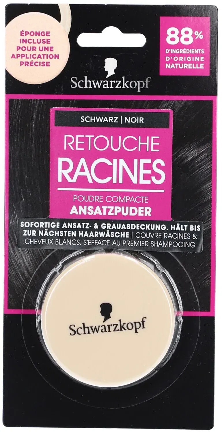 Schwarzkopf Retouche Racines - Abdeckender Kompaktpuder Schwarz