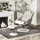 Homcom Relaxsessel Grau 66 x 98 x 77 cm drehbar