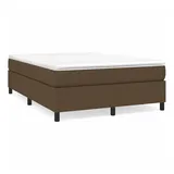 vidaXL Boxspringbett mit Matratze Dunkelbraun 140x200 cm Stoff