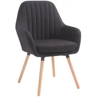 TPFLiving Besucherstuhl, Schwarz, Holz, 67x93x58 cm, Arbeitszimmer, Besucherstühle