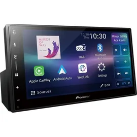 Pioneer SPH-DA77DAB-AN 2DIN Mediacenter, kapazitives 6,8" Touchpanel, mit Wi-Fi, Bluetooth, Apple CarPlay, Android Auto und DAB+, 13-Band-Grafikequalizer, inkl. DAB-Antenne