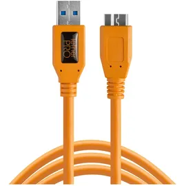 Tether Tools USB 3.0 auf USB 3.0 Micro-B 4,6 m Orange