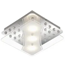 LED Deckenleuchte Briloner 3488-038 Wohnraumlampe Kristalloptik Chrom