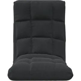 vidaXL Bodenstuhl Faltbar Schwarz Stoff