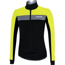 Airtracks Herren Thermo Fahrradjacke Pro Team Schwarz neon L