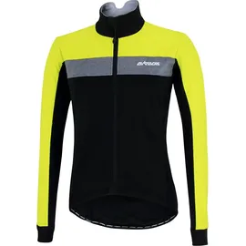 Airtracks Herren Thermo Fahrradjacke Pro Team Schwarz neon L