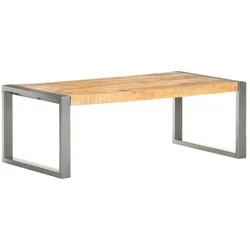vidaXL Couchtisch 110x60x40 cm Massivholz mit Palisander-Finish : Farbe - Grau