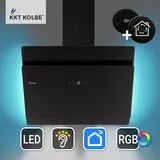 KKT KOLBE Dunstabzugshaube 80cm Kopffrei Wandhaube Schräghaube schwarz SmartHome