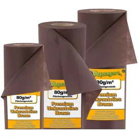 Aquagart 14m2 Gartenvlies Unkrautvlies 80g 1,4m breit braun