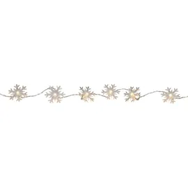 MARELIDA LED Lichterkette Schneeflocken 1,35 m Weiß
