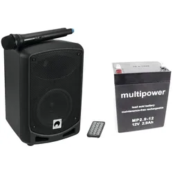 Omnitronic WAMS-065BT Wireless Aktivbox im SET mit Akku