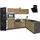 kochstation Winkelküche L-Form 290 cm grau
