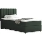panda möbel gmbh Boxspringbett Everest mit Topper, Einzelbett, Dunkelgrün, Panda Möbel Boxbett, Grün, Holz, Mode, H3, 90x200 cm, Oeko-Tex® Standard 100, Schlafzimmer, Betten, Boxspringbetten