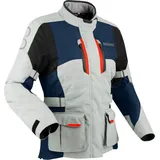 BERING Siberia wasserdichte Damen Motorrad Textiljacke, grau-rot-blau, Größe 44