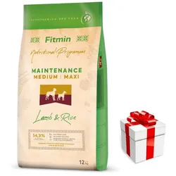 FITMIN Medium Maxi Maintenance Lamb&Rice 12kg + Überraschung für den Hund