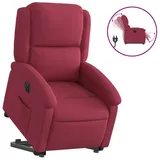 vidaXL Relaxsessel mit Aufstehhilfe Elektrisch Samt 54,7 x 82 x 73,8 cm Weinrot