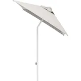 K KETTLER KETTLER EASY PUSH neigungsverstellbarer Stockschirm 150x210 cm | rechteckig | Schirmstock Aluminium silber | Bezug hellgrau meliert 100% Polyester | Mittelmastschirm mit UPF 50+ Sonnenschutz - Mittel