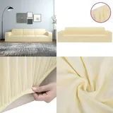 Vidaxl - Stretch Sofahusse 4-Sitzer Creme Polyester-Jersey - Sofahusse - Sofahussen - Home & Living - Creme
