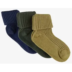 Minymo Baby Socks 3er-Pack Babysocken mit Rippenmuster