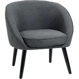Homcom Cocktailsessel Polyester 65 x 75 x 71 cm Grau mit Rollen