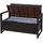 Mendler HWC-F39 2er Sitzbank 120 x 60 x 45 cm Braun/Grün