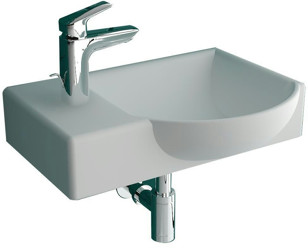 Alpenberger Hand-Waschbecken-Waschtisch-Keramik-Waschbecken mit Überlauf- schmutzabweisendes Waschbecken