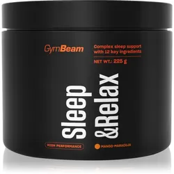 GymBeam Sleep & Relax Pulver zur Förderung von Schlaf und Regeneration Geschmack Mango Maracuja 225 g