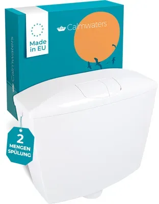 Aufputz-Spülkasten Wellness in Weiß mit 2-Mengen-Spülung aus Kunststoff
