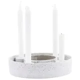 House Doctor Kerzenständer The Ring, Polystone Ø26cm grau,