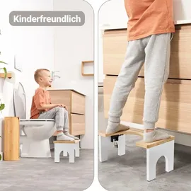 Benkstein Toilettenhocker - Braun/Weiß