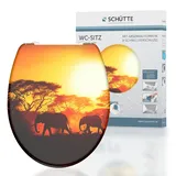 Schütte WC-Sitz Africa Duroplast mit Absenkautomatik Schnellverschluss