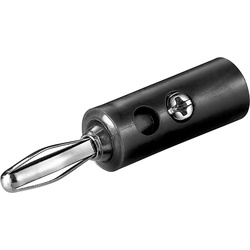 Goobay Bananen-Stecker, Audio Stecker, Schwarz, Silber