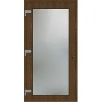 Kunststoff Nebeneingangstür "EMILY-Q" 71 mm Vollglas Sherwood holzähnlich außen öffnend DIN links