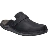 Josef Seibel Maverick 18, Männer Slipper,Weite G (Normal),Mules,Gartenschuhe,Sommerschuhe,sommerclogs,schwarz,47 EU