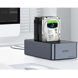 ORICO Dockingstation für 2.5" / 3.5" HDD / SSD, 5Gbps, USB-C USB-C/A mit Klonfunktion Schwarz