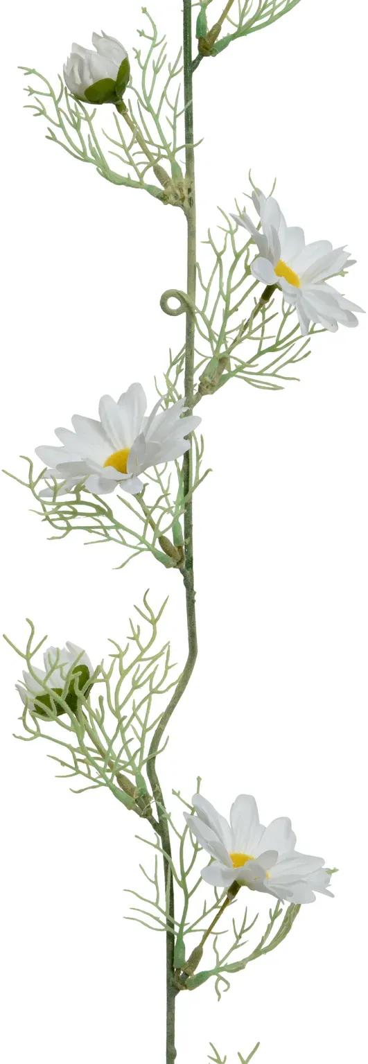 Girlande Margarite 180cm weiß/grün