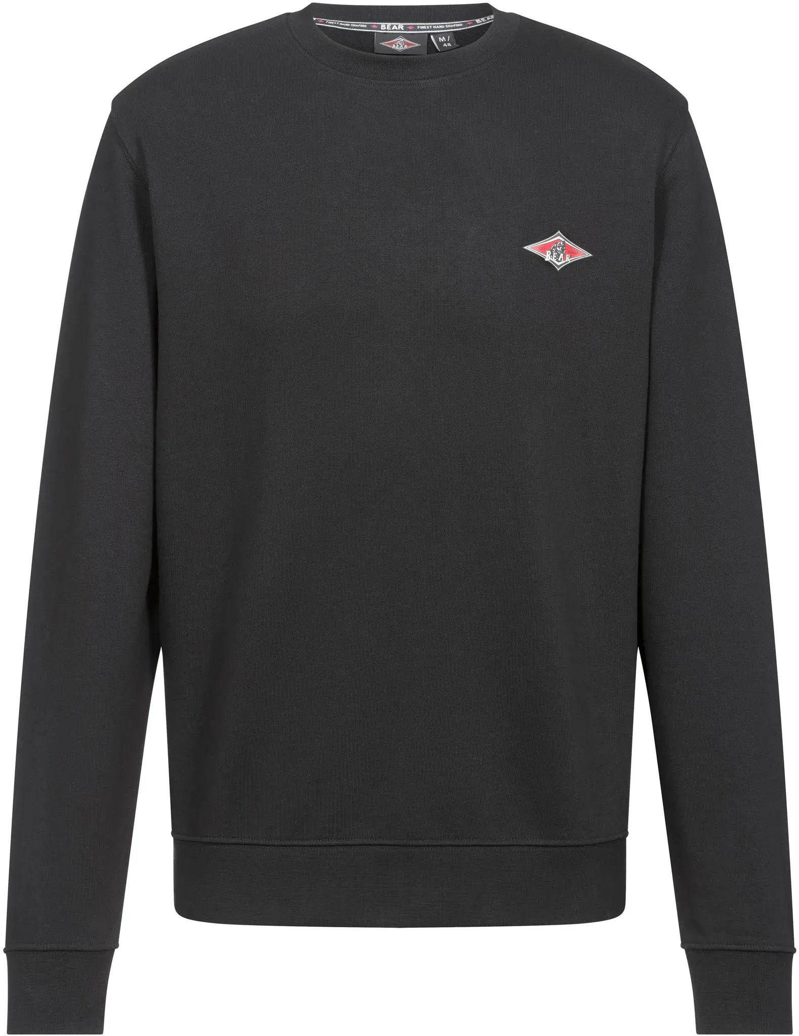BEAR Sweatshirt Herren in black, Größe S - schwarz