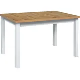 Ausziehtisch aus Holz "Max 5", 120-150 x 80 cm, wotan, weiss - Weiß/Braun