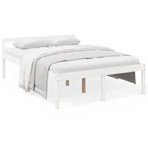 vidaXL Seniorenbett 135 x 190 cm Weiß