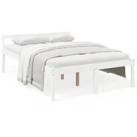 vidaXL Seniorenbett 135 x 190 cm Weiß