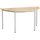 Sodematub Mehrzwecktisch ahorn, alu halbrund, Vierkantrohr alu, 140,0 x 70,0 x 74,0 cm