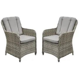 bellavista - Home & Garden® Ria Dining-Sessel 92 x 64 x 65 cm grau 2 St.
