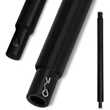 Eberth Bohrer Verlängerung für Erdbohrer, Gartenbohrer, Stahl, Länge 600mm, Aufnahme-Durchmesser 20mm, Schwarz Lackiert, Rostfrei,