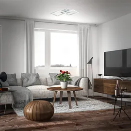 B.K.Licht LED Deckenleuchte Aluminium H: 9,1 cm 1 Stk. grau