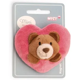 NICI Mini MagNICI Bär mit Herz 7 cm Braun